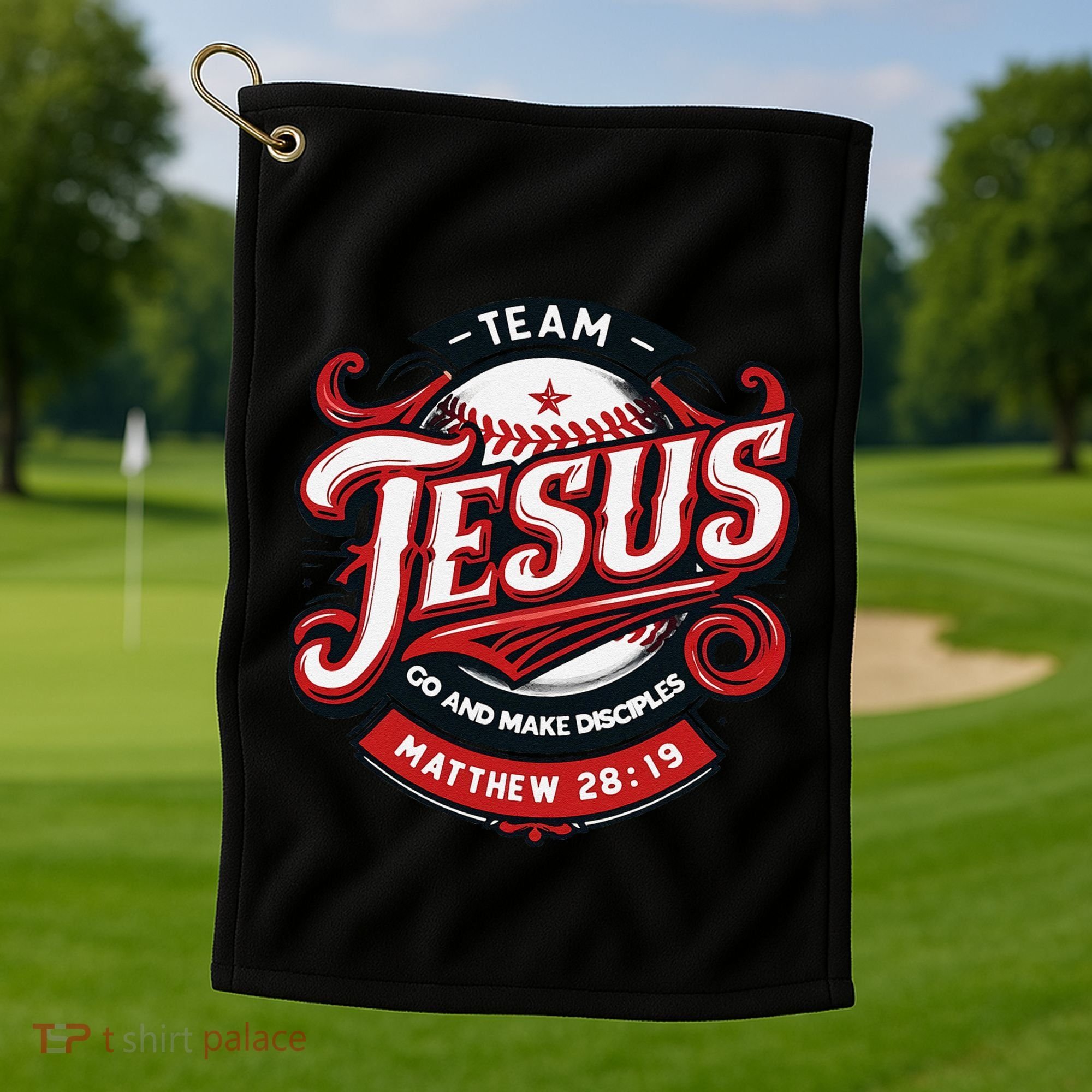 Go And Make Disciples Matthew 2819 Bible Verse Jesus Faith Golf Towel