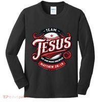 Go And Make Disciples Matthew 2819 Bible Verse Jesus Faith Kids Long Sleeve Shirt thumb 0