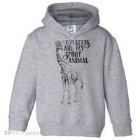 Giraffes Are My Spirit Animal For Giraffe Lovers Toddler Hoodie thumb 0
