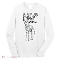 Giraffes Are My Spirit Animal For Giraffe Lovers Long Sleeve Shirt thumb 0