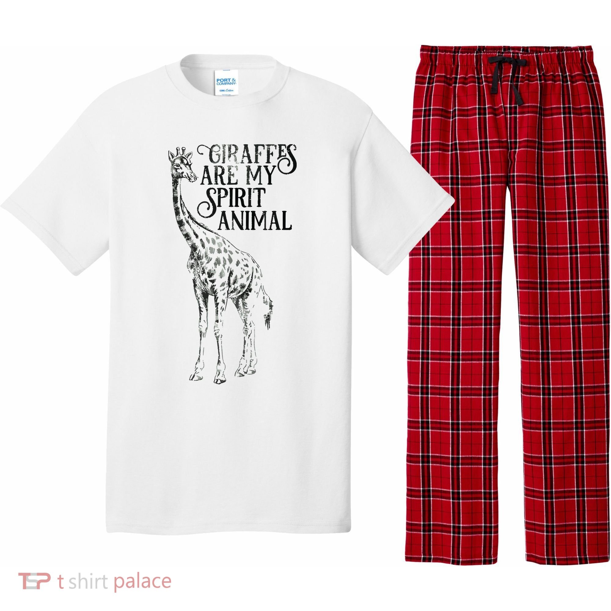 Giraffes Are My Spirit Animal For Giraffe Lovers Pajama Set