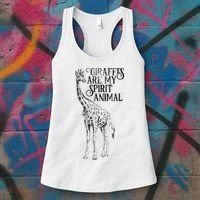 Giraffes Are My Spirit Animal For Giraffe Lovers Women's Tank Top thumb 3