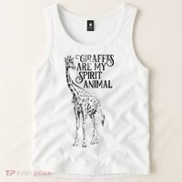 Giraffes Are My Spirit Animal For Giraffe Lovers Tank Top thumb 2
