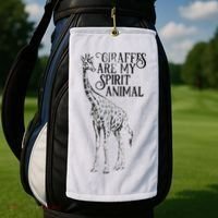 Giraffes Are My Spirit Animal For Giraffe Lovers Golf Towel thumb 2