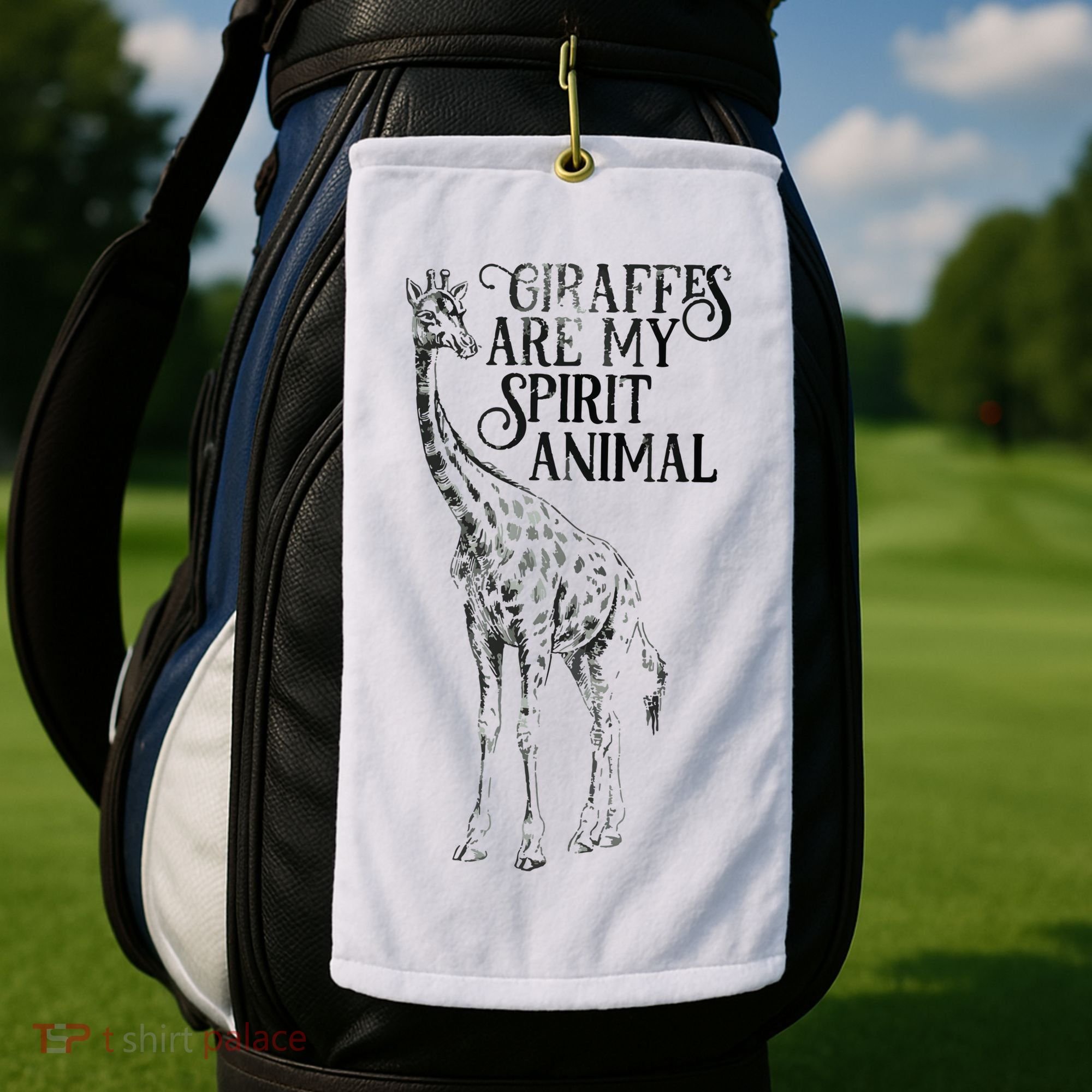 Giraffes Are My Spirit Animal For Giraffe Lovers Golf Towel