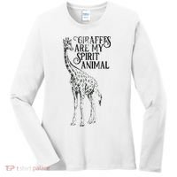 Giraffes Are My Spirit Animal For Giraffe Lovers Women's Long Sleeve Shirt thumb 0