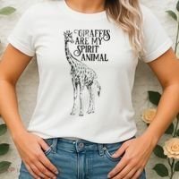 Giraffes Are My Spirit Animal For Giraffe Lovers Women's T-Shirt thumb 2