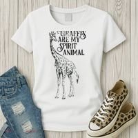 Giraffes Are My Spirit Animal For Giraffe Lovers Women's T-Shirt thumb 3
