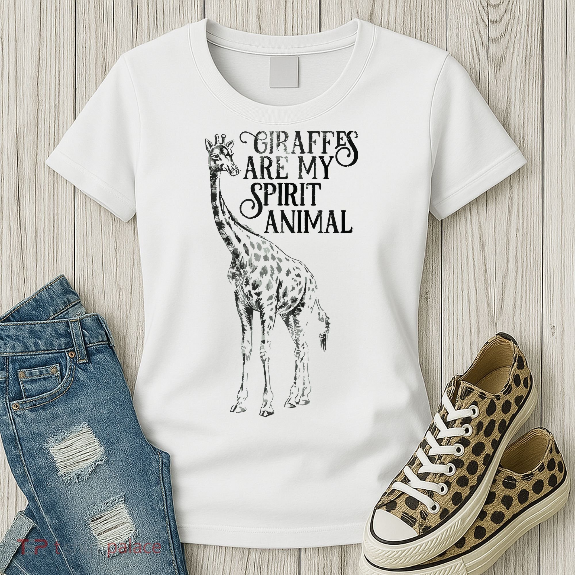 Giraffes Are My Spirit Animal For Giraffe Lovers Women's T-Shirt