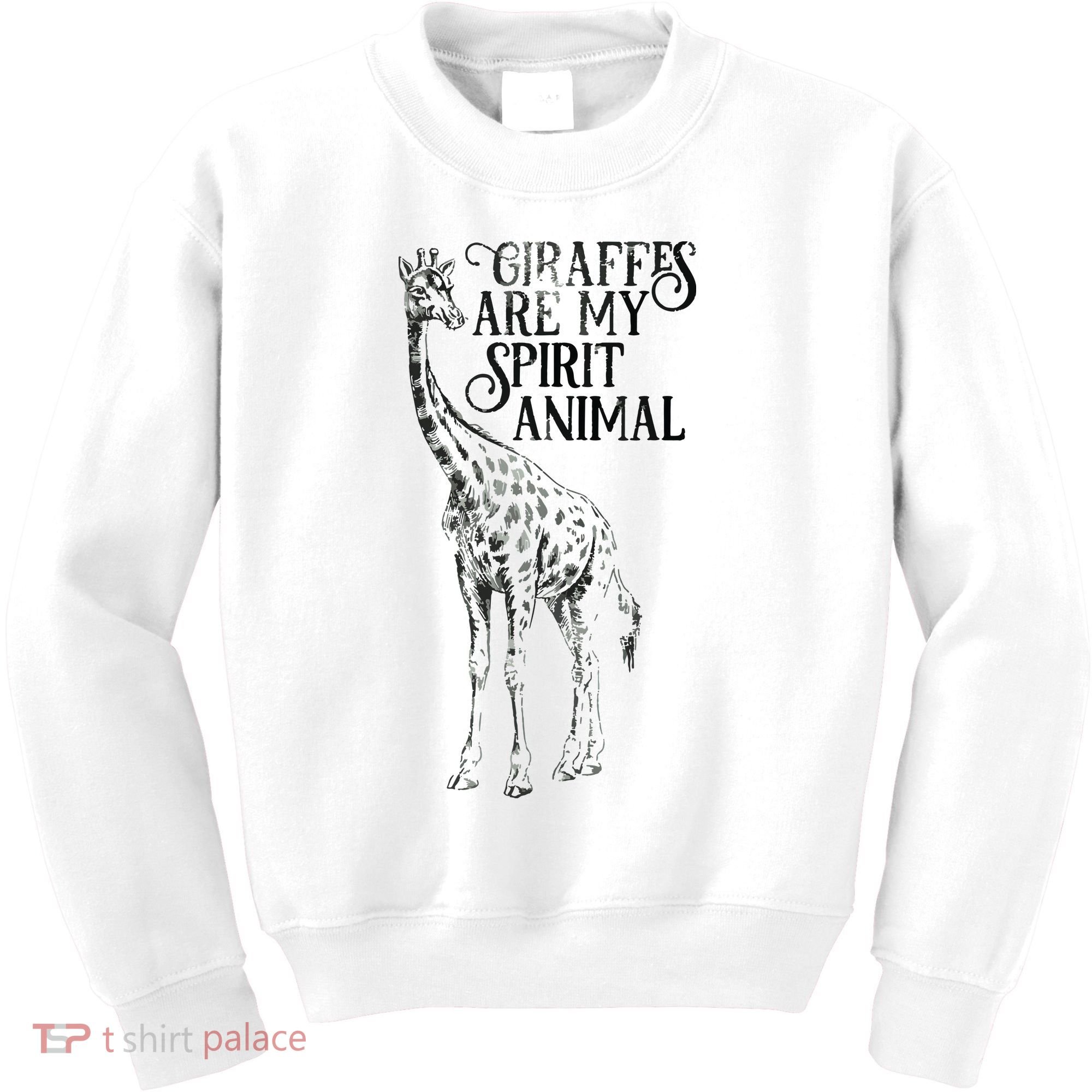 Giraffes Are My Spirit Animal For Giraffe Lovers Kids Sweatshirt