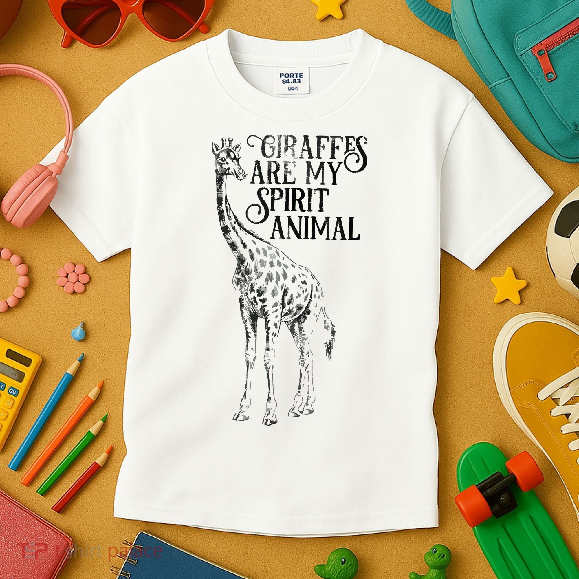 Giraffes Are My Spirit Animal For Giraffe Lovers Kids T-Shirt