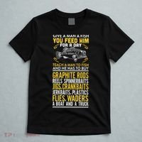 Give A Man A Fish You Feed Him For A Day Teach Him To Fish Funny T-Shirt thumb 5