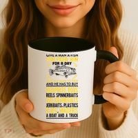Give A Man A Fish You Feed Him For A Day Teach Him To Fish Funny Coffee Mug thumb 3