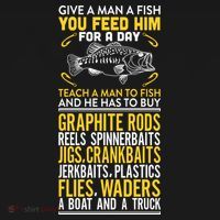 Give A Man A Fish You Feed Him For A Day Teach Him To Fish Funny Mousepad thumb 1