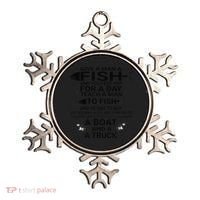 Give A Man A Fish Or Teach Him To Fish Fishing Ornament thumb 0