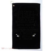 Give A Man A Fish Or Teach Him To Fish Fishing Golf Towel thumb 0