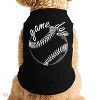 Game Day Baseball Fan Doggie Tank thumb 0