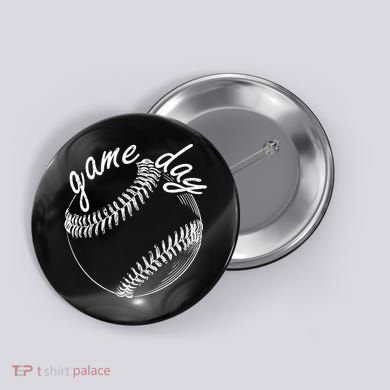 Game Day Baseball Fan Button