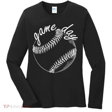 Game Day Baseball Fan Women's Long Sleeve Shirt