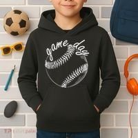 Game Day Baseball Fan Kids Hoodie thumb 2