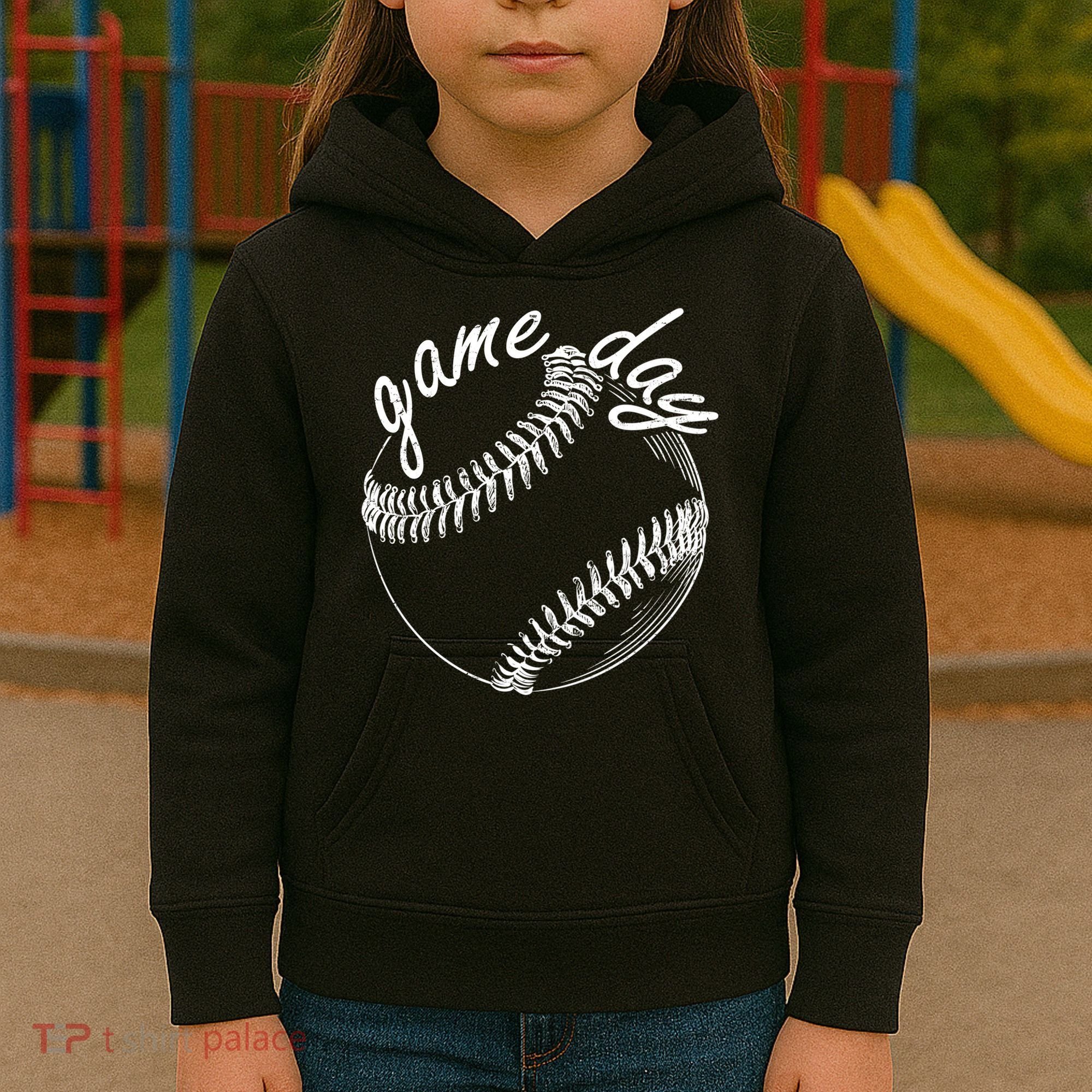 Game Day Baseball Fan Kids Hoodie