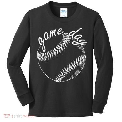 Game Day Baseball Fan Kids Long Sleeve Shirt
