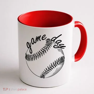 Game Day Baseball Fan Coffee Mug back
