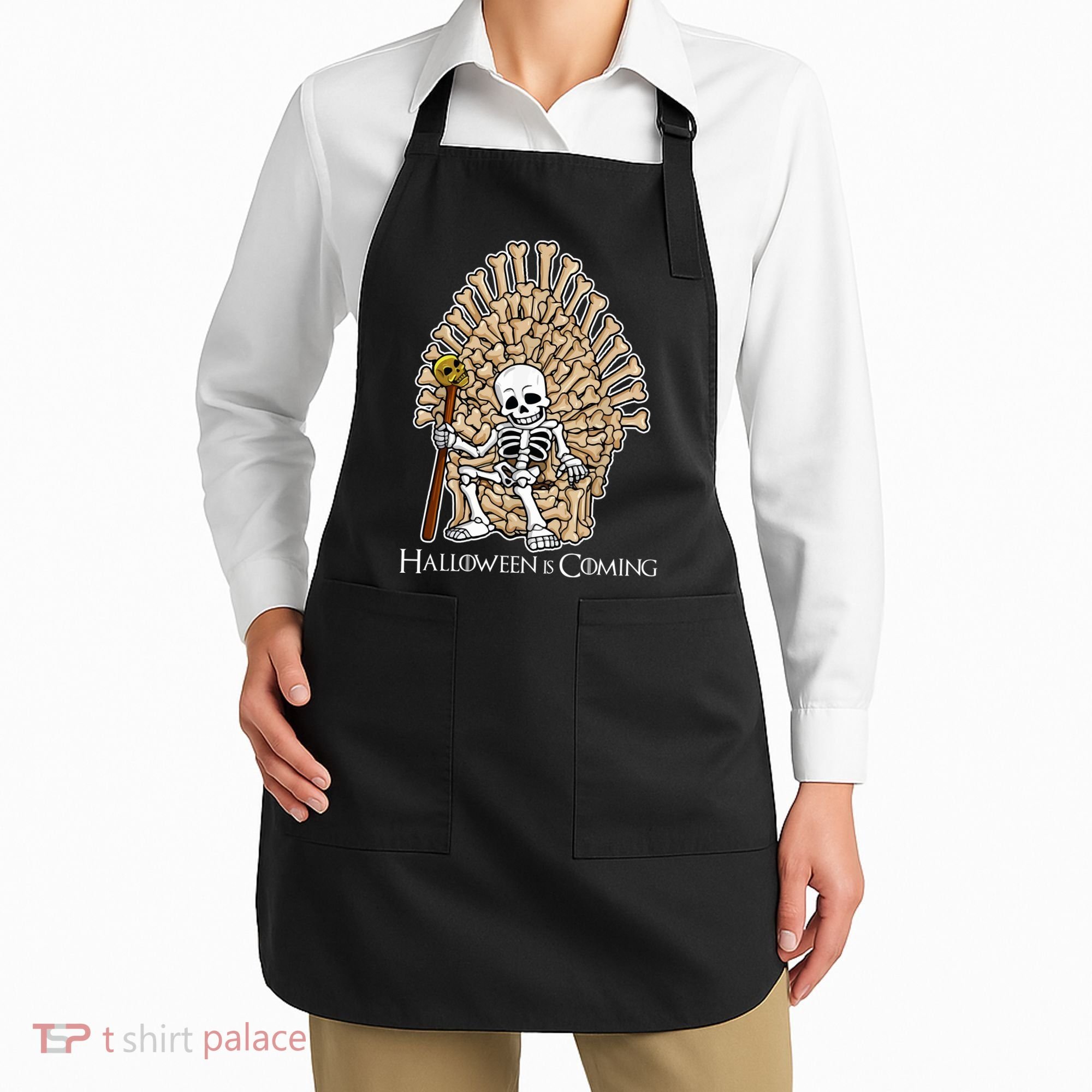 Game of Bones Halloween Is Coming  Apron