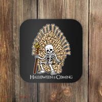 Game of Bones Halloween Is Coming  Coaster thumb 0