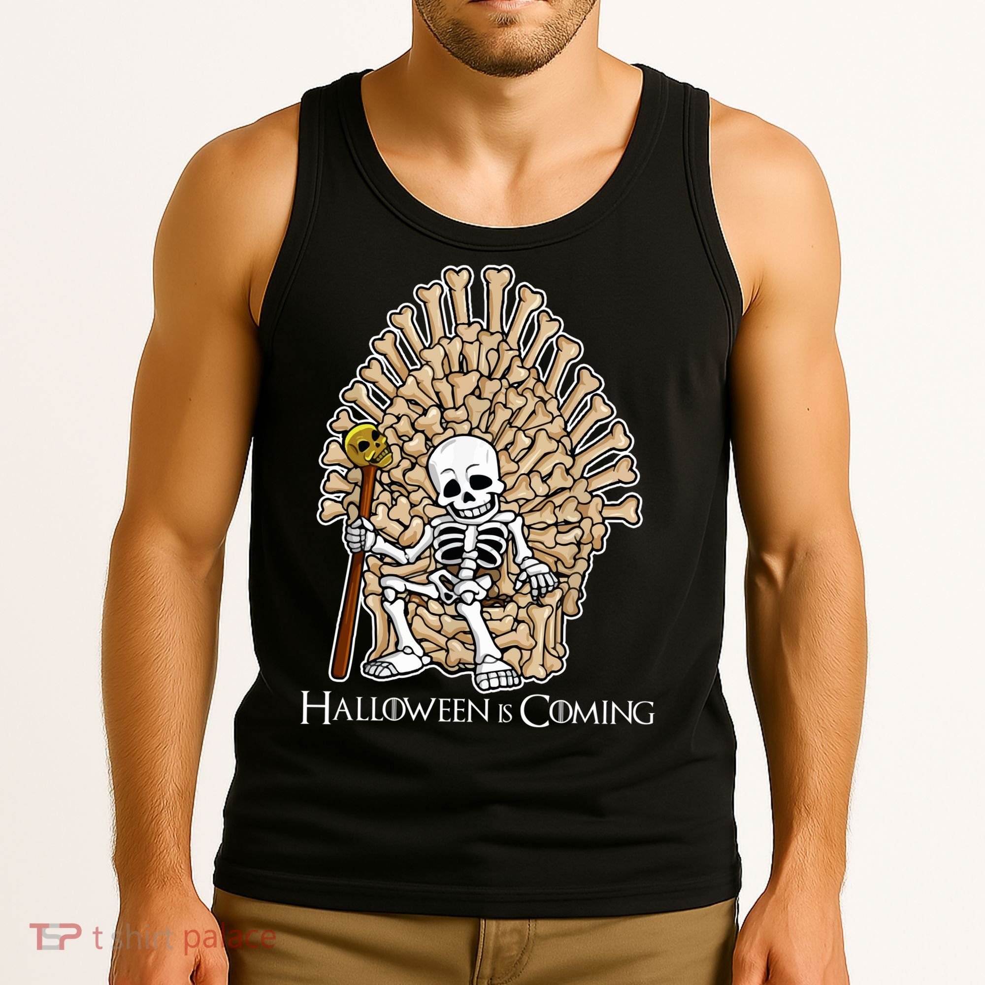 Game of Bones Halloween Is Coming  Tank Top