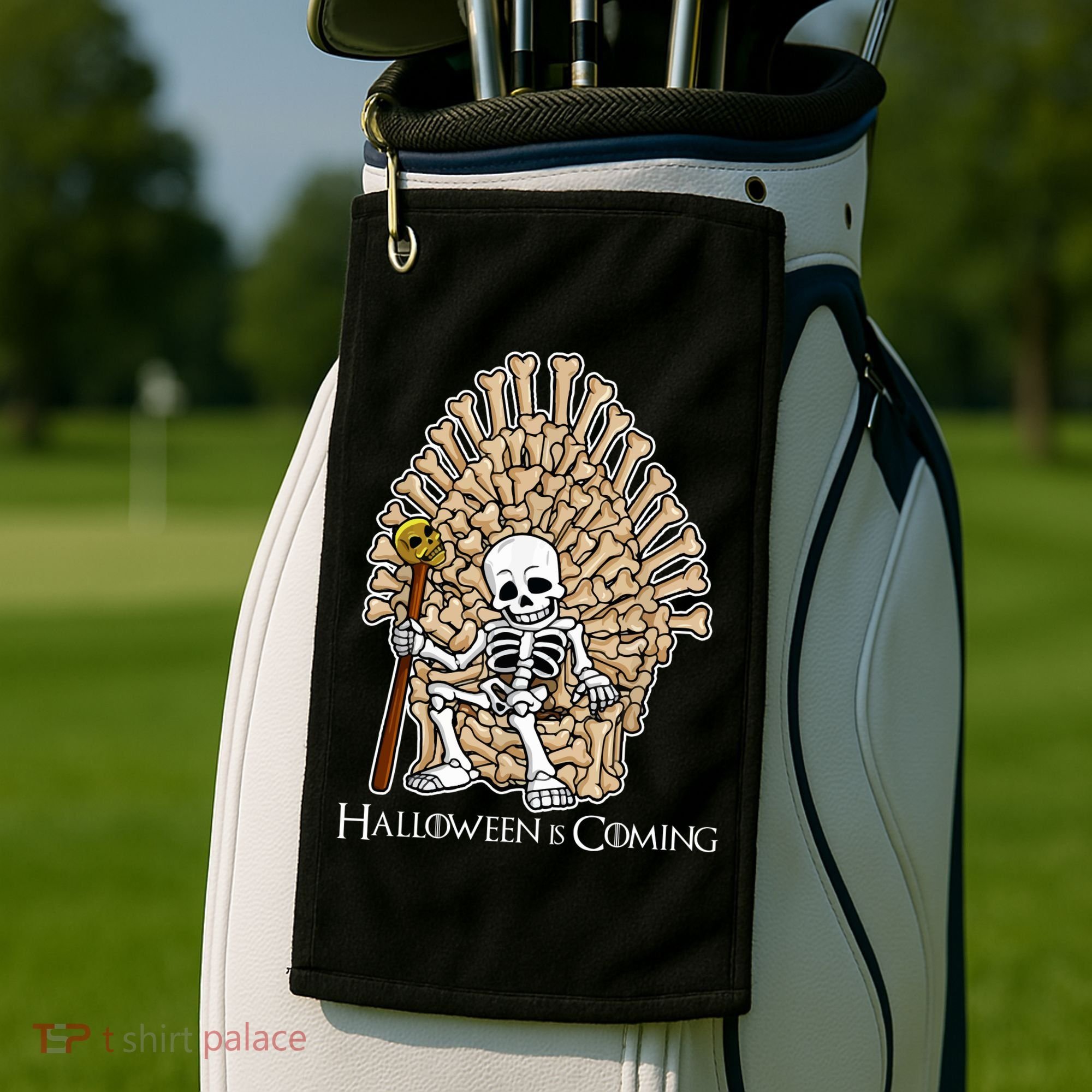Game of Bones Halloween Is Coming  Golf Towel