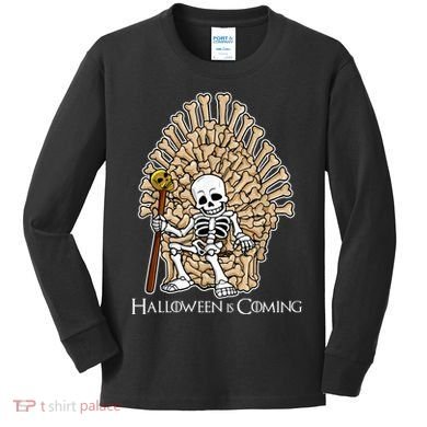 Game of Bones Halloween Is Coming  Kids Long Sleeve Shirt