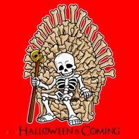 Game of Bones Halloween Is Coming  Santa Hat thumb 1