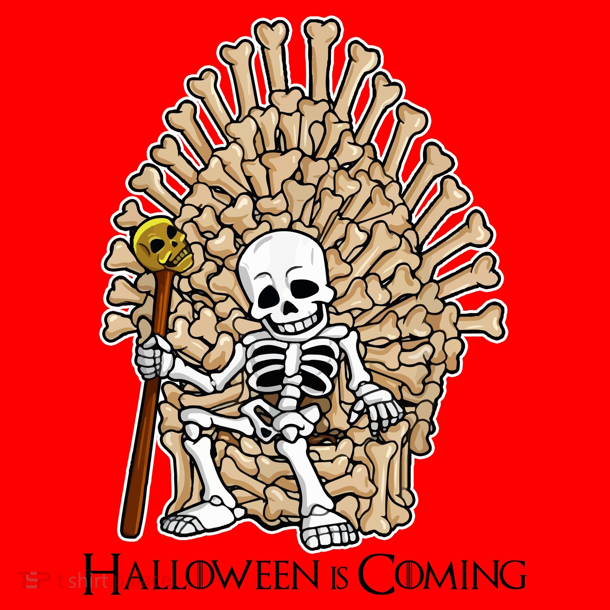 Game of Bones Halloween Is Coming  Santa Hat