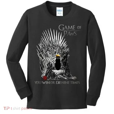 Game of Paws Kids Long Sleeve Shirt