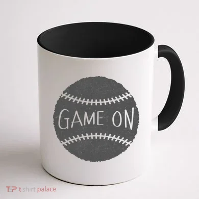 Game On Baseball Coffee Mug back