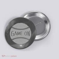 Game On Baseball Button thumb 0