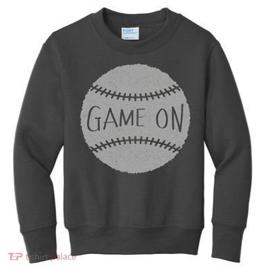 Game On Baseball Kids Sweatshirt