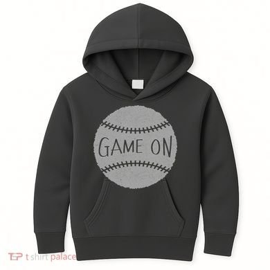 Game On Baseball Kids Hoodie