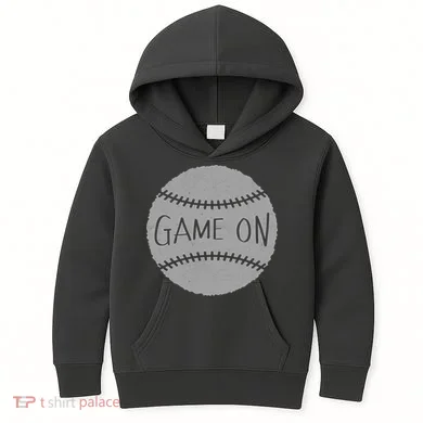 Game On Baseball Kids Hoodie