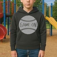 Game On Baseball Kids Hoodie thumb 2