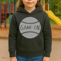 Game On Baseball Kids Hoodie thumb 3