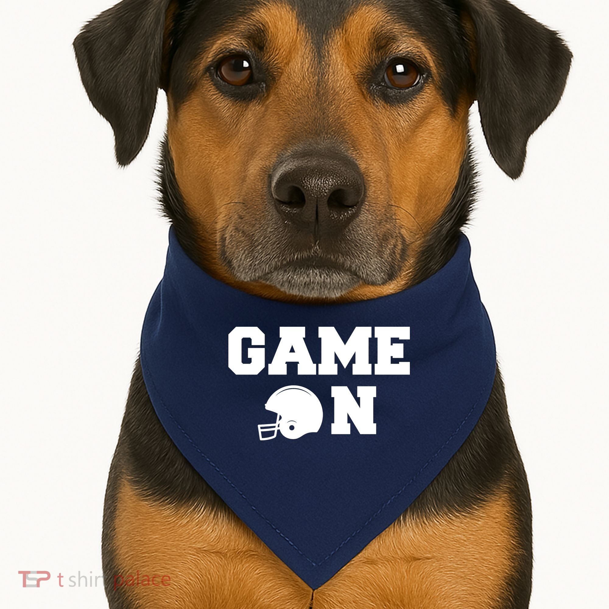 Game On Football Fan Helmet USA-Made Doggie Bandana