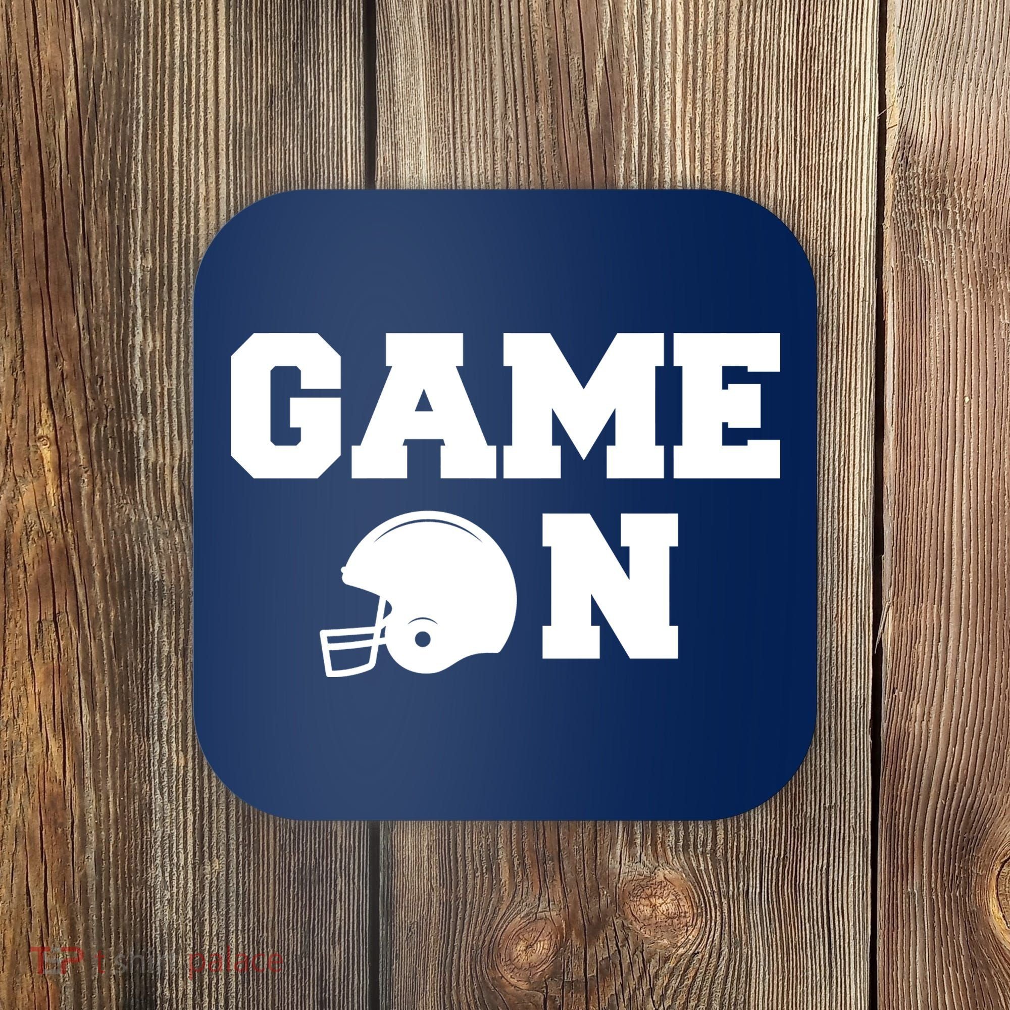 Game On Football Fan Helmet Coaster