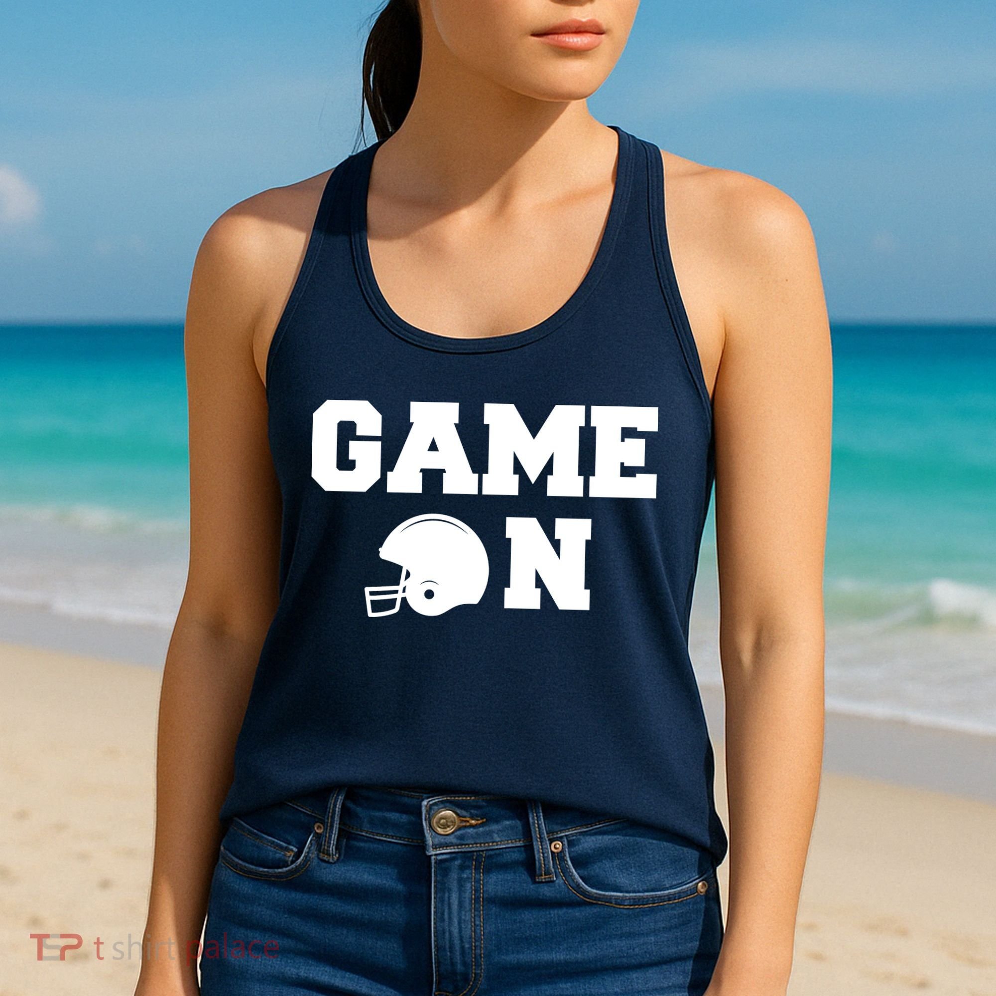 Game On Football Fan Helmet Women's Tank Top
