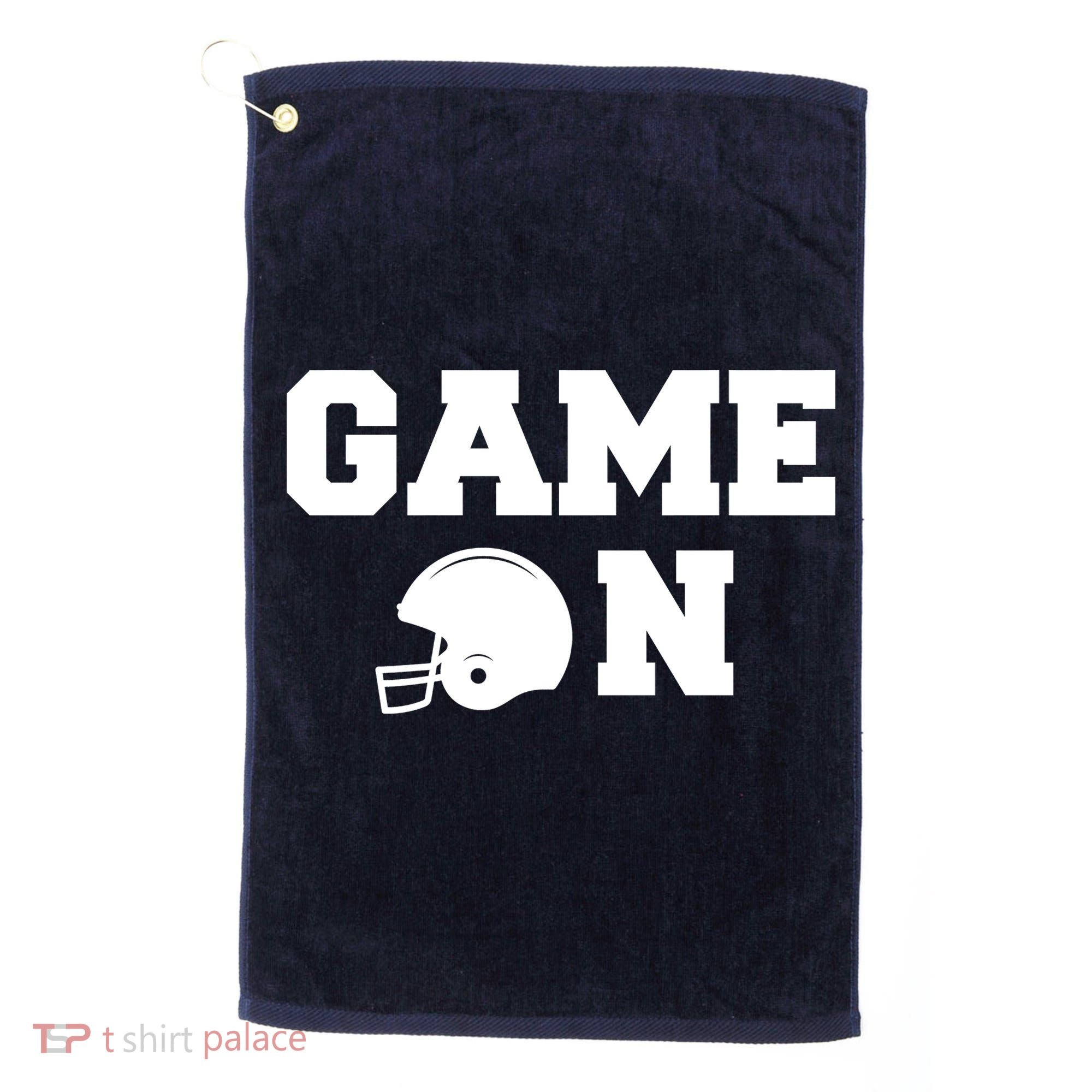 Game On Football Fan Helmet Golf Towel