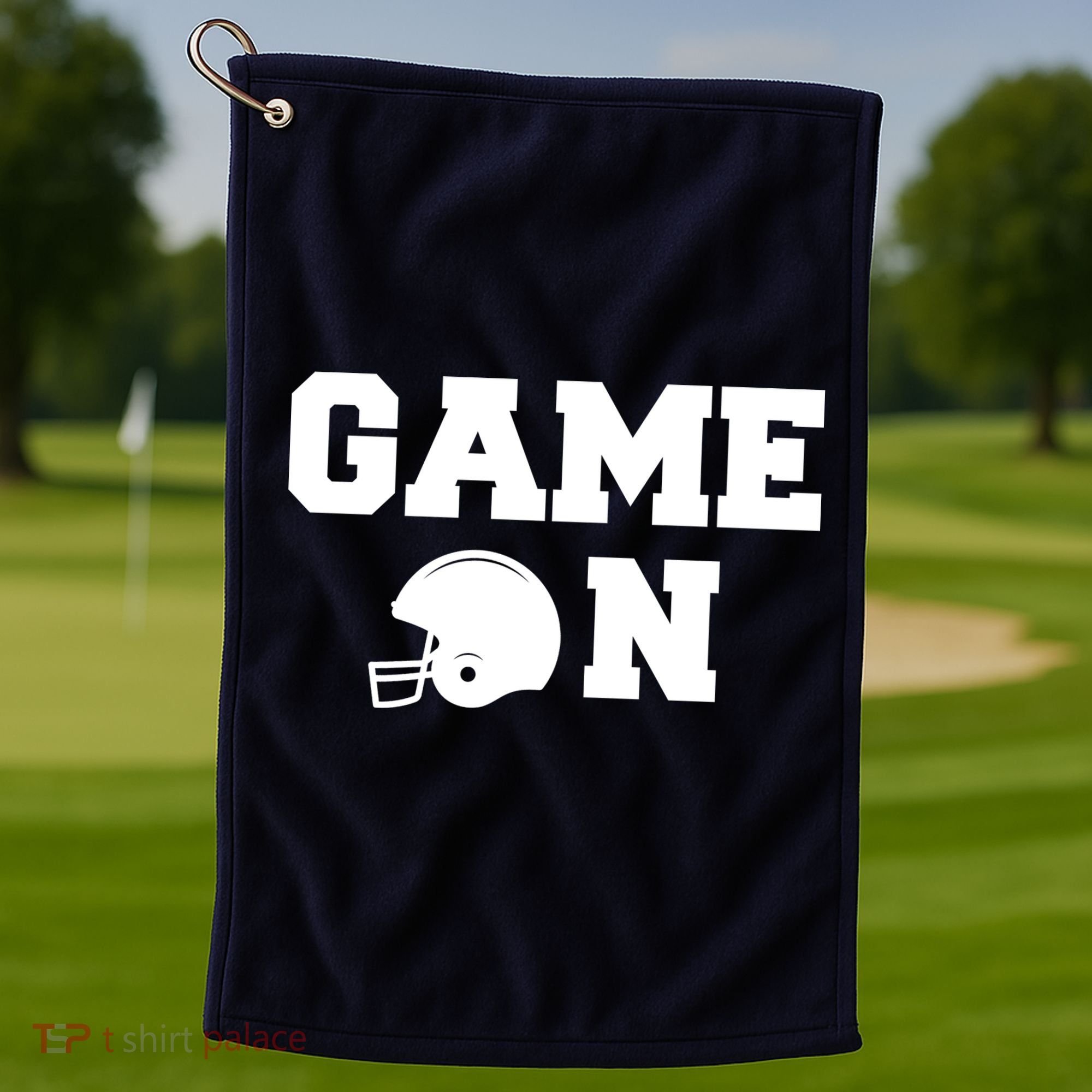 Game On Football Fan Helmet Golf Towel