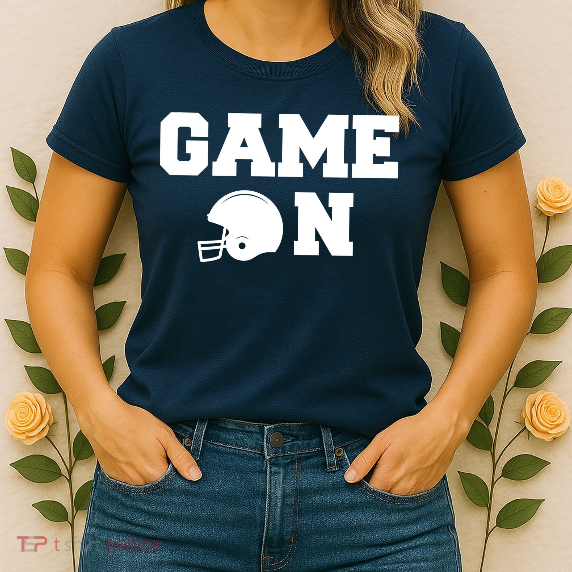 Game On Football Fan Helmet Women's T-Shirt