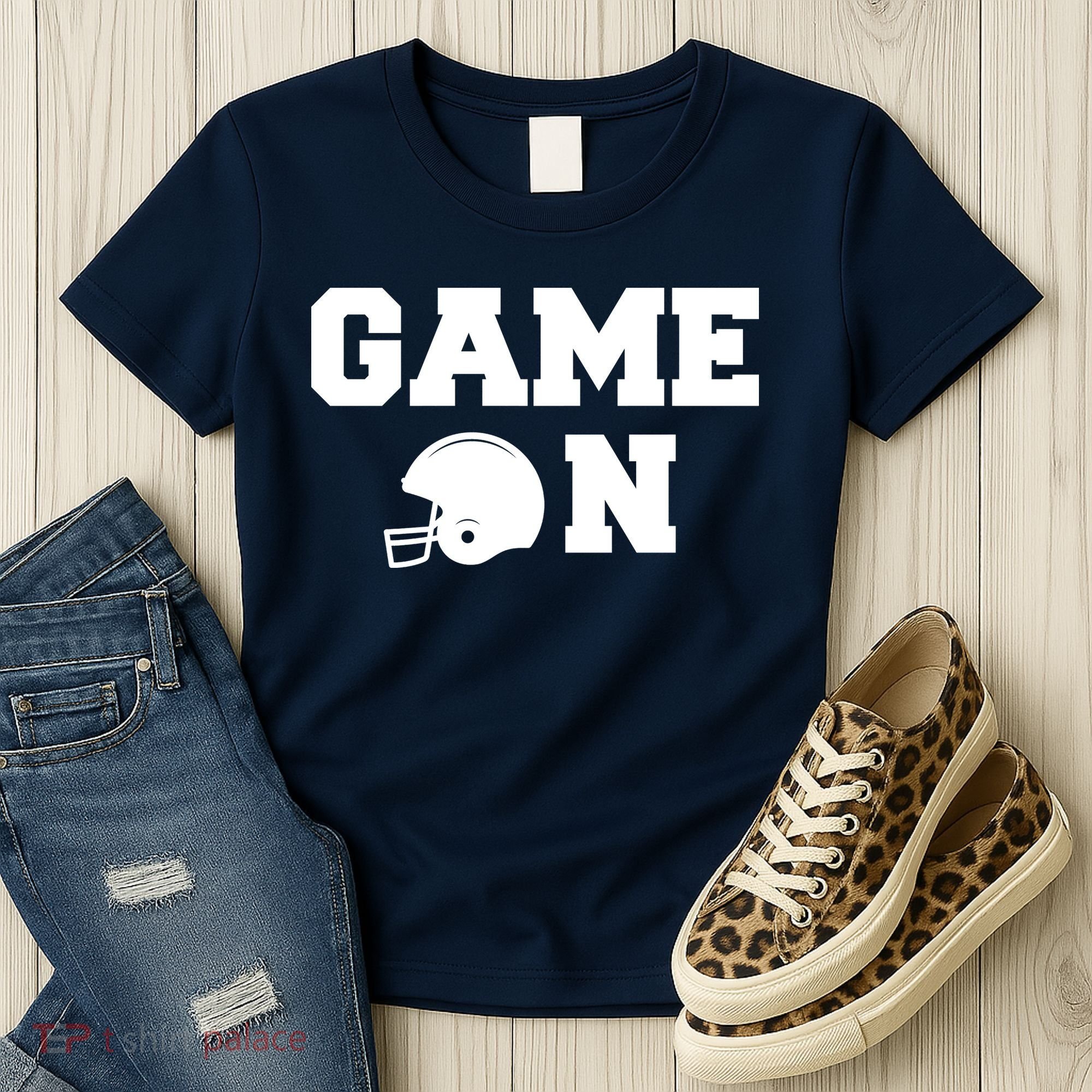 Game On Football Fan Helmet Women's T-Shirt