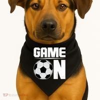 Game On Soccer Fan USA-Made Doggie Bandana thumb 1